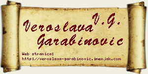 Veroslava Garabinović vizit kartica